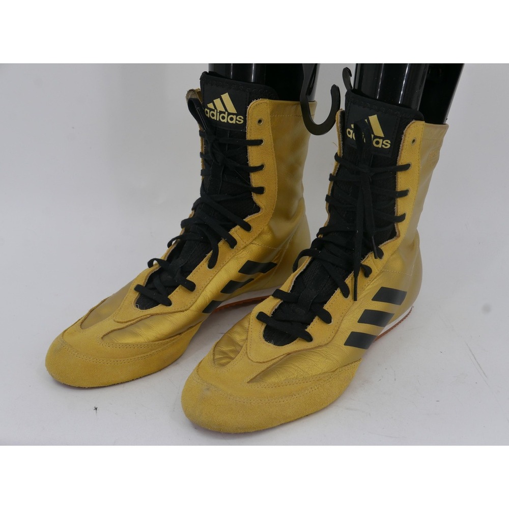 Adidas Box Hog Special Gold Metallic Boxing Shoes High Top Mens 11.5 BC0355
